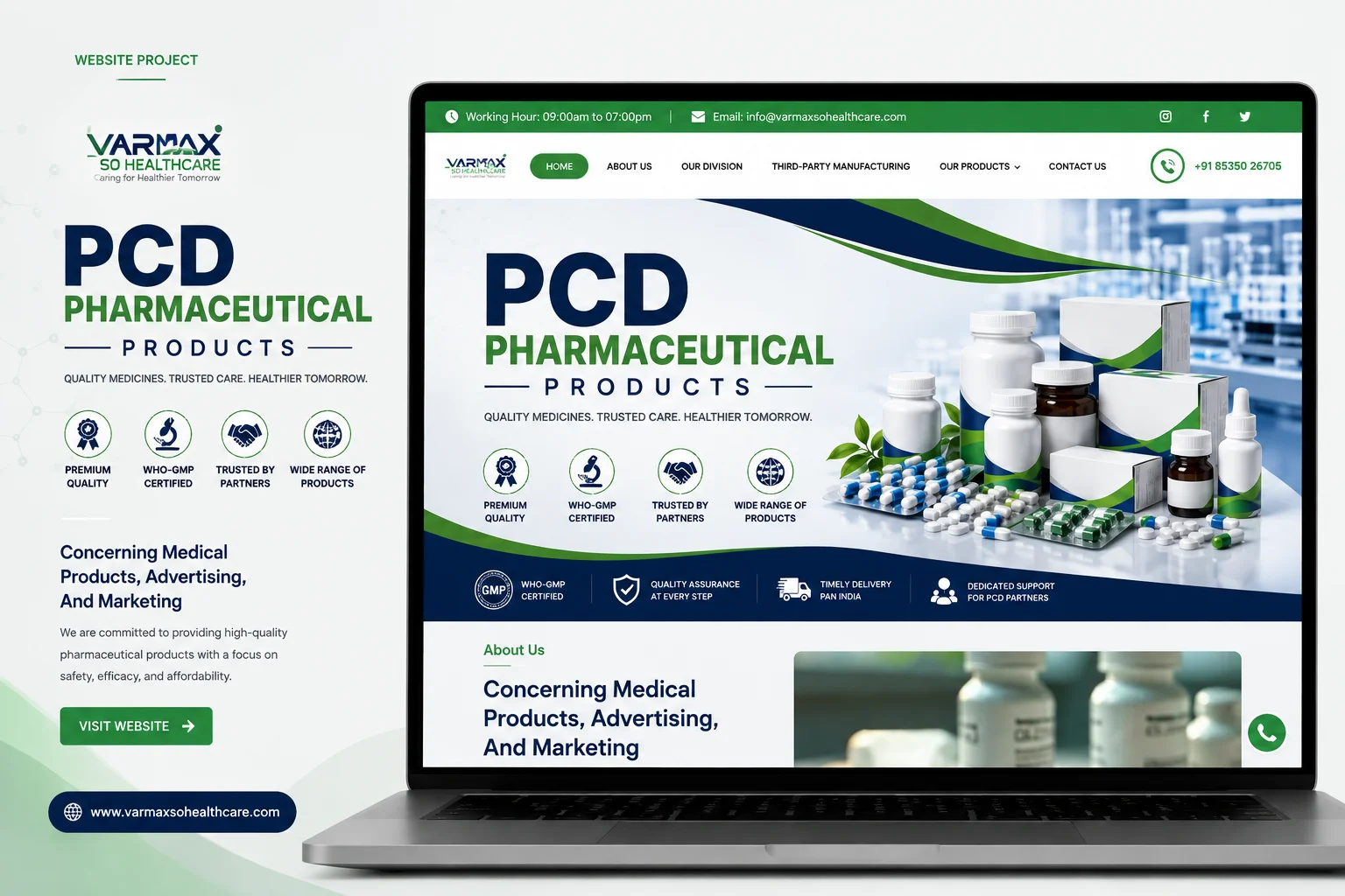 Varmaxso Health Care website