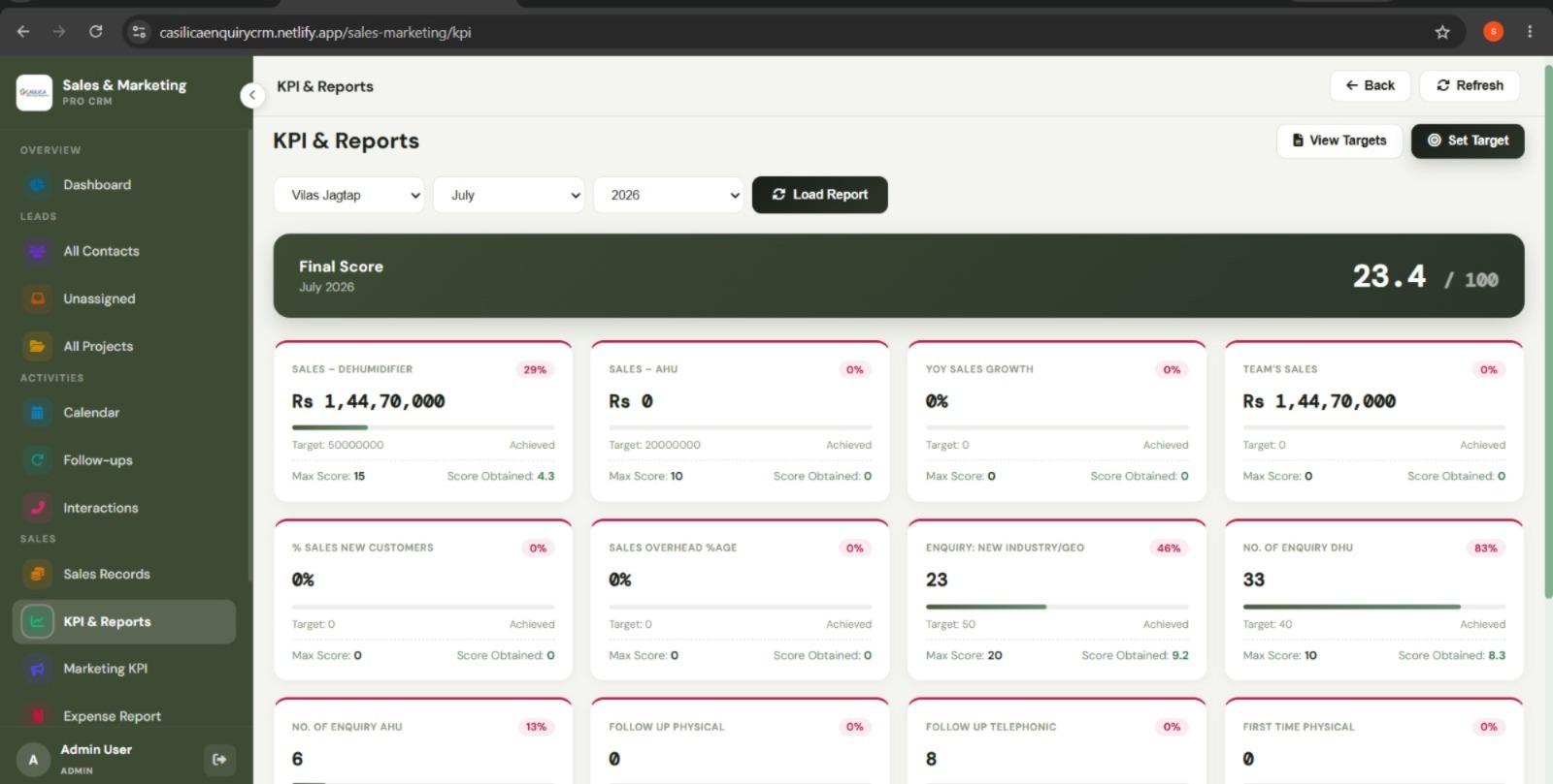 Custom ERP System
